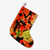 Orangenherbstweihnachtswein, Strumpf, Orange abstr Kleiner Weihnachtsstrumpf (Vorderansicht (hängend))