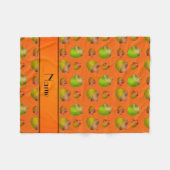 Orangenhorn, personalisiert fleecedecke (Vorderseite (Horizontal))
