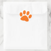 Orangenhund Tierpfau Runder Aufkleber (Tasche)