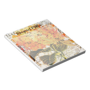 Orangenhydrangea personalisiert notizblock