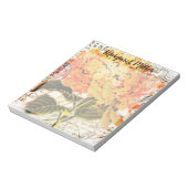 Orangenhydrangea personalisiert notizblock (Rotiert)