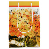 Orangenhydrangee und Libelle Mittlere Geschenktüte (Rückseite)