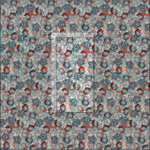 Orangenindigo Stoff (Kachel)