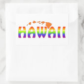 Orangeninseln Rainbow Hawaii Rechteckiger Aufkleber (Tasche)