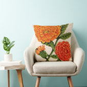 Orangenkalendula Blume Kissen (Stuhl )
