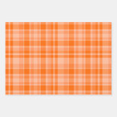 Orangenkaro & Schwarz & Weiß Geschenkpapier Set (Vorderseite)