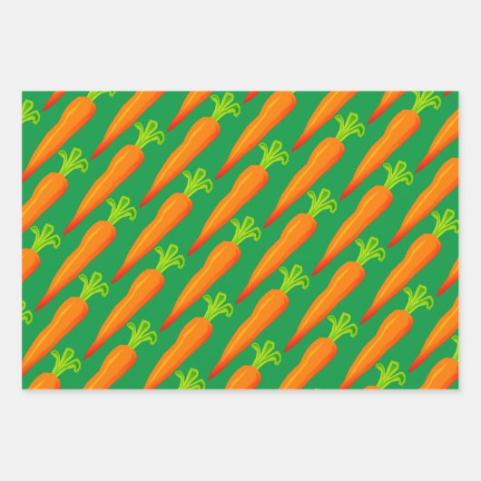 Orangenkarotten-Pflanze Geschenkpapier Set (Vorderseite 3)