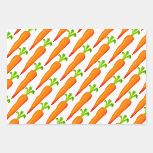 Orangenkarotten-Pflanze Geschenkpapier Set (Vorderseite)