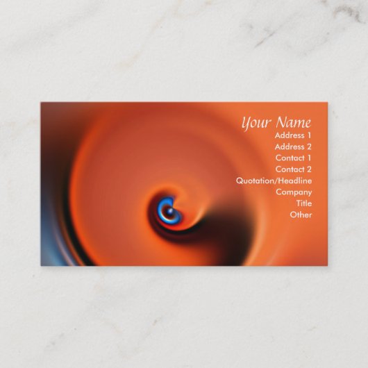 Orangenkarte Visitenkarte (Vorderseite)