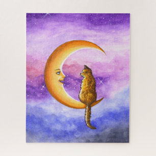 Orangenkatze auf dem Mond 673 Puzzle