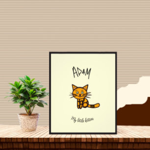 Orangenkatze Fotodruck