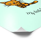 Orangenkatze Fotodruck (Ecke)