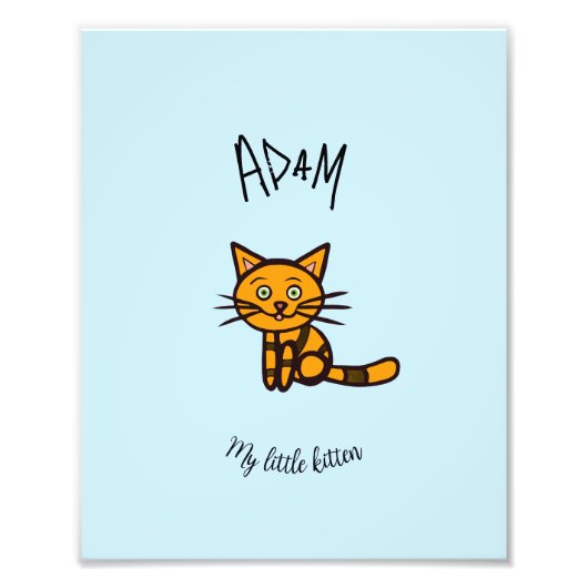 Orangenkatze Fotodruck (Vorne)