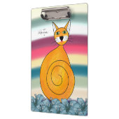 Orangenkatze Klemmbrett (Links)