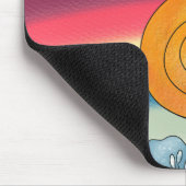 Orangenkatze Mousepad (Ecke)