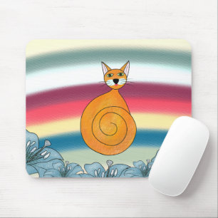 Orangenkatze Mousepad