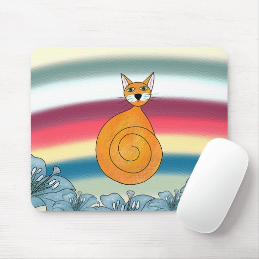 Orangenkatze Mousepad (Mit Mouse)