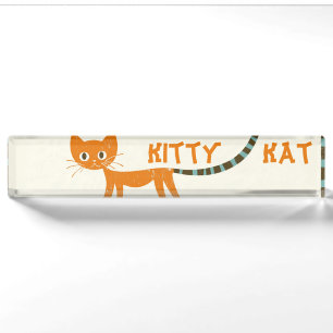 Orangenkatze Namensplakette