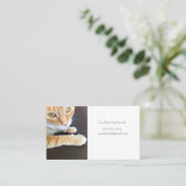 Orangenkatzenaufnahme Visitenkarte (Stehend Vorderseite)