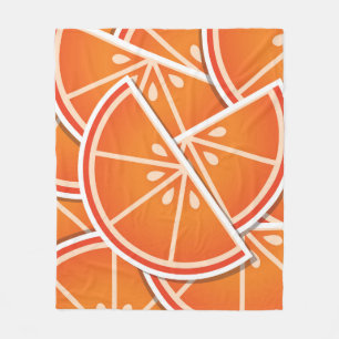 Orangenkeile aus Blut Fleecedecke