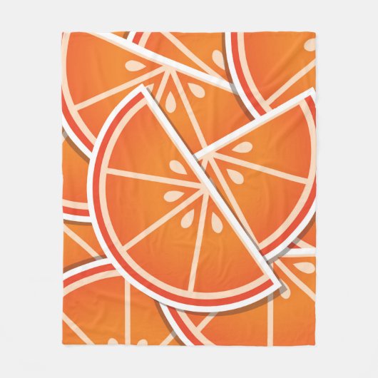 Orangenkeile aus Blut Fleecedecke (Vorderseite)