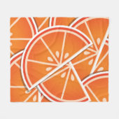 Orangenkeile aus Blut Fleecedecke (Vorderseite (Horizontal))