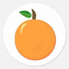 Orangenkleber Runder Aufkleber