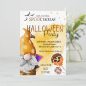 Orangenknochen spoktacular Kinder Halloween-Party Einladung (Stehend Vorderseite)