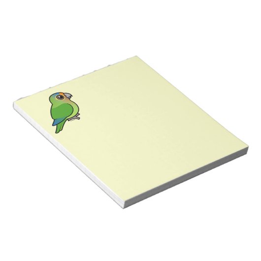 Orangenkopfsittich Notizblock (angewinkelt)