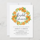 Orangenkranz Sommergebirge Brautparty Einladung (Vorderseite)