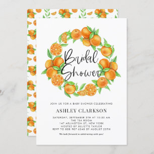 Orangenkranz Sommergebirge Brautparty Einladung