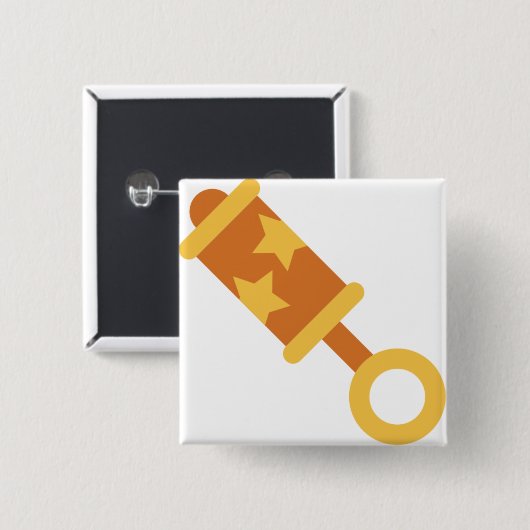 Orangenkraut Button (Vorne & Hinten)