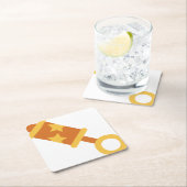 Orangenkraut Rechteckiger Pappuntersetzer (Vor Ort)