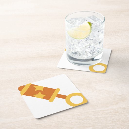 Orangenkraut Rechteckiger Pappuntersetzer (Vor Ort)