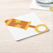 Orangenkraut Rechteckiger Pappuntersetzer (angewinkelt)