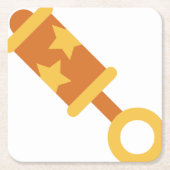 Orangenkraut Rechteckiger Pappuntersetzer (Vorderseite)