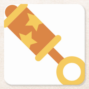 Orangenkraut Rechteckiger Pappuntersetzer