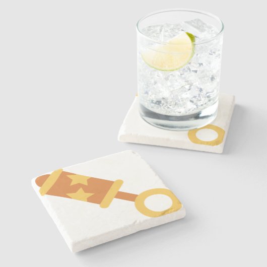 Orangenkraut Steinuntersetzer (Seitenansicht)