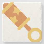 Orangenkraut Steinuntersetzer (Vorderseite)