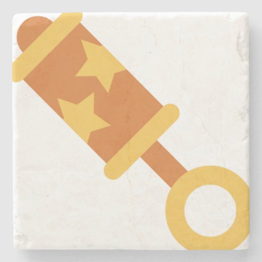 Orangenkraut Steinuntersetzer (Vorderseite)