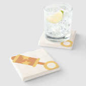 Orangenkraut Steinuntersetzer (Seitenansicht)