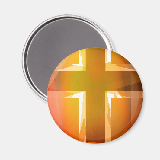 Orangenkreuz Magnet (Vorderseite/Rückseite)
