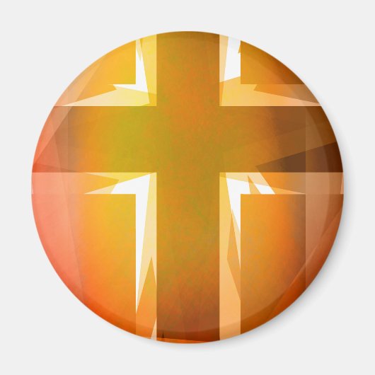 Orangenkreuz Magnet (Vorne)