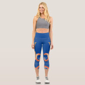 Orangenktopf Capri Leggings (Vorderseite)