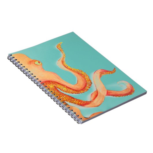 Orangenktopus Notizblock (Rechte Seite)