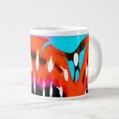 Orangenkunst Jumbo-Tasse (Vorderseite Rechts)