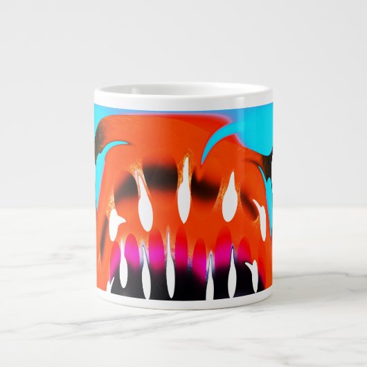 Orangenkunst Jumbo-Tasse (Vorderseite)