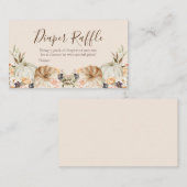 Orangenkürbis Babydusche - Windeln Begleitkarte (Vorne/Hinten)