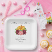 Orangenkürbis-Dusche Pappteller (Party)