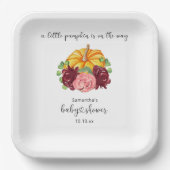 Orangenkürbis-Dusche Pappteller (Vorderseite)